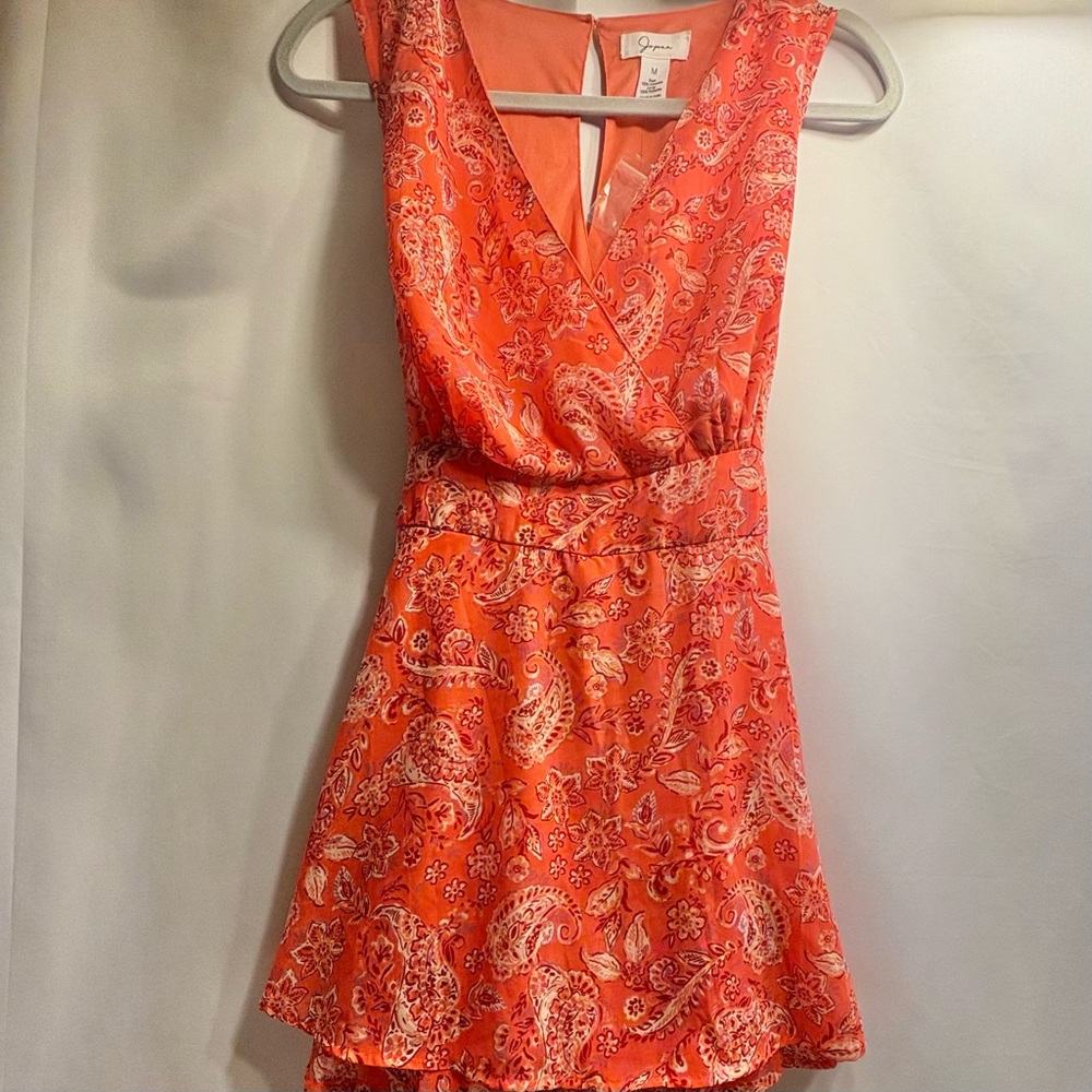 Japna Paisley Dress/Romper V-cut Built in Shorts Size Med, NWT